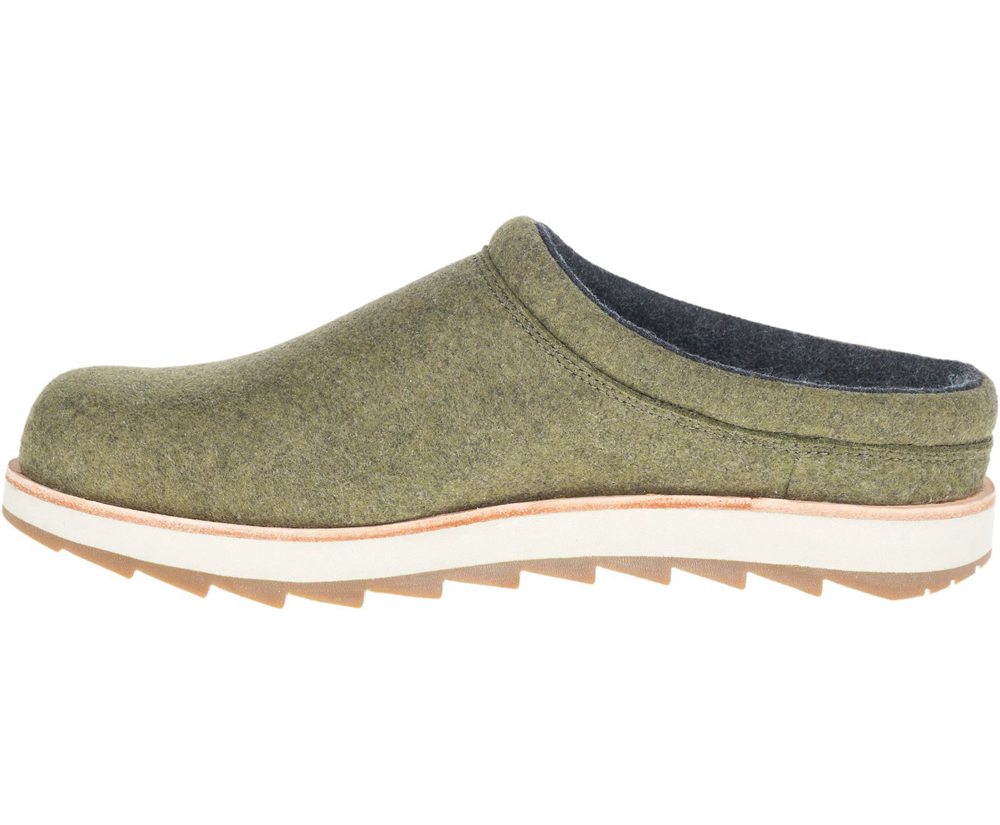 Merrell Barefoot Sko Herre - Juno Clog Wool - Olivengrøn - UZD649382